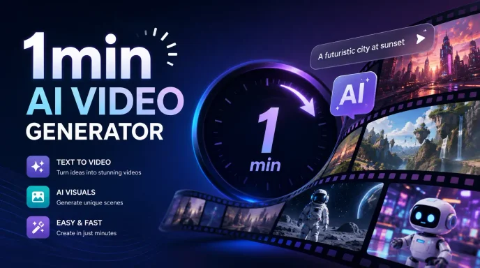 1min AI ビデオ ジェネレーター 無料