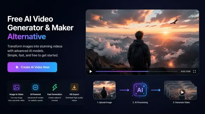 Bezpłatny generator wideo AI Ease AI i alternatywa dla kreatora