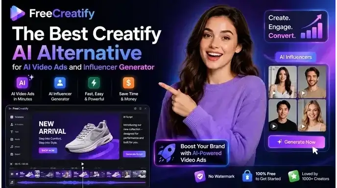 무료 Create AI 광고 비디오 생성기