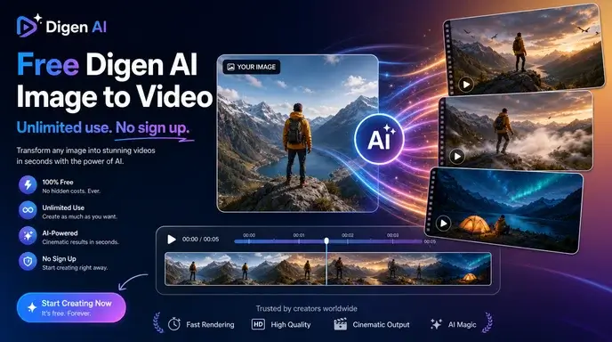 Digen AI Imagen a Video Gratis
