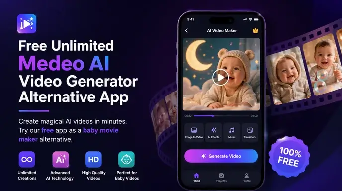 Bezpłatna, nieograniczona alternatywna aplikacja Medeo AI Video Generator