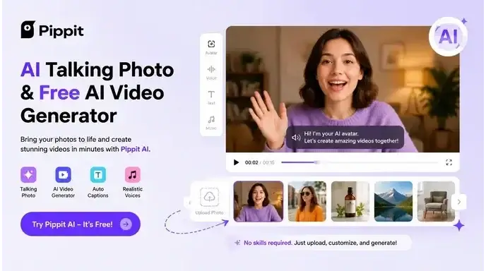 เครื่องสร้างวิดีโอ Pippit AI ฟรี