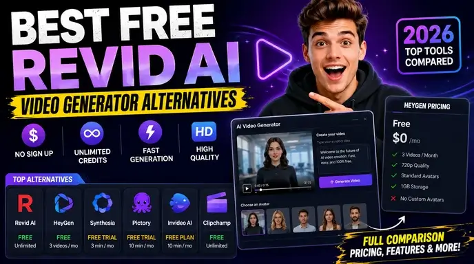 Darmowy generator wideo Revid AI: brak rejestracji, nieograniczone kredyty