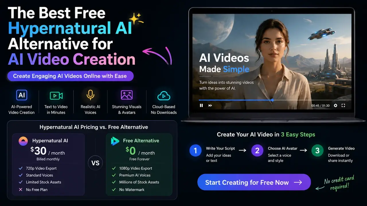 Hypernatural AI Video Generator δωρεάν απεριόριστα